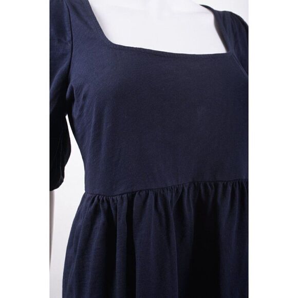 Boden Womens Square Neck Jersey Dress UK 10P US 6P Navy Blue D0157 NWT - Picture 3 of 6